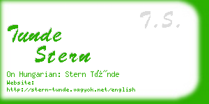 tunde stern business card